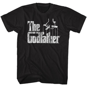 The Godfather "Distressed Logo" Adult T-shirt - Black - Yoga Clothing for You