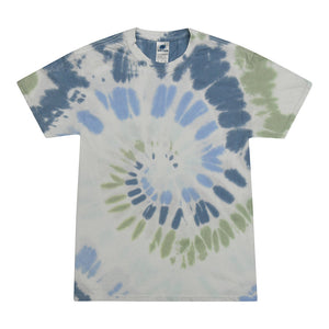 Tie Dye Multi Color Spiral Streak Classic Fit Crewneck Short Sleeve T-shirt for Mens Women Adult T-shirt - Yoga Clothing for You