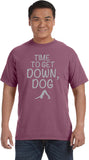 It's Time to Get Down, Dog Pigment Dye Yoga Tee Shirt - Yoga Clothing for You
