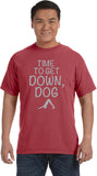 It's Time to Get Down, Dog Pigment Dye Yoga Tee Shirt - Yoga Clothing for You