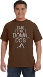 It's Time to Get Down, Dog Pigment Dye Yoga Tee Shirt - Yoga Clothing for You