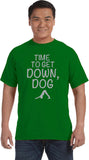It's Time to Get Down, Dog Pigment Dye Yoga Tee Shirt - Yoga Clothing for You