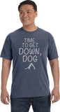 It's Time to Get Down, Dog Pigment Dye Yoga Tee Shirt - Yoga Clothing for You