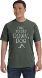 It's Time to Get Down, Dog Pigment Dye Yoga Tee Shirt - Yoga Clothing for You