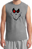 Halloween T-shirt Ghost Face Muscle Tee - Yoga Clothing for You
