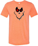 Halloween T-shirt Ghost Face Tri Blend Tee - Yoga Clothing for You