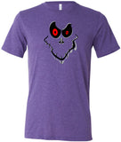 Halloween T-shirt Ghost Face Tri Blend Tee - Yoga Clothing for You