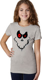 Girls Halloween T-shirt Ghost Face - Yoga Clothing for You