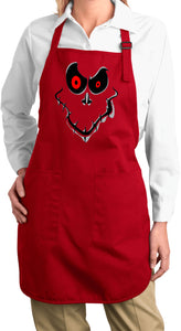 Ladies Halloween Apron Ghost Face - Yoga Clothing for You