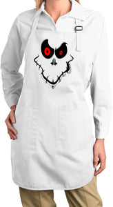 Ladies Halloween Apron Ghost Face - Yoga Clothing for You