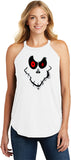 Ladies Halloween Tank Top Ghost Face Tri Rocker Tanktop - Yoga Clothing for You