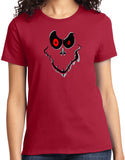 Ladies Halloween T-shirt Ghost Face Tee - Yoga Clothing for You