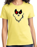 Ladies Halloween T-shirt Ghost Face Tee - Yoga Clothing for You