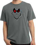 Halloween T-shirt Ghost Face Pigment Dyed Tee - Yoga Clothing for You