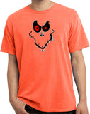 Halloween T-shirt Ghost Face Pigment Dyed Tee - Yoga Clothing for You