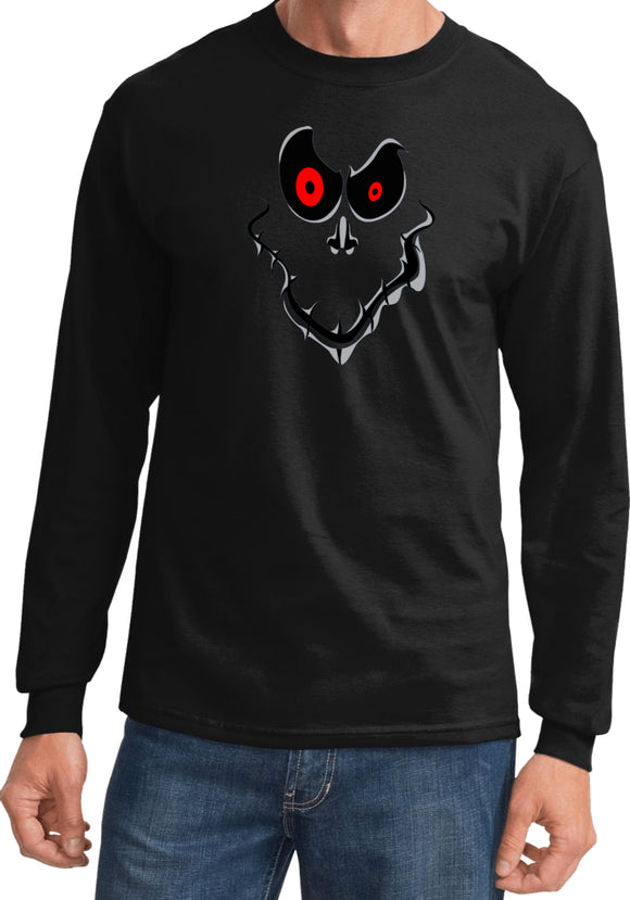 Halloween T-shirt Ghost Face Long Sleeve - Yoga Clothing for You