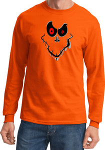 Halloween T-shirt Ghost Face Long Sleeve - Yoga Clothing for You