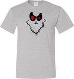 Halloween T-shirt Ghost Face Tall Tee - Yoga Clothing for You