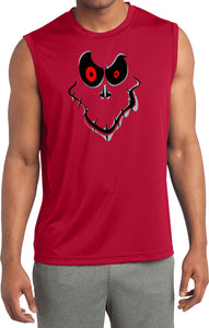 Halloween T-shirt Ghost Face Sleeveless Competitor Tee - Yoga Clothing for You