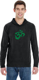Green Brushstroke AUM Pigment Hoodie Yoga Tee Shirt - Yoga Clothing for You