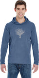 Grey Tree of Life Heavyweight Pigment Hoodie Yoga Tee - Yoga Clothing for You