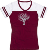 Grey Tree of Life Powder Puff Yoga Tee Shirt - Yoga Clothing for You