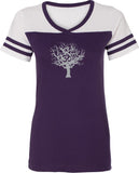 Grey Tree of Life Powder Puff Yoga Tee Shirt - Yoga Clothing for You