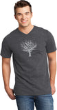 Grey Tree of Life Important V-neck Yoga Tee Shirt - Yoga Clothing for You