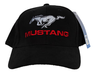 Ford Mustang Hat Embroidered Cap, Black - Yoga Clothing for You
