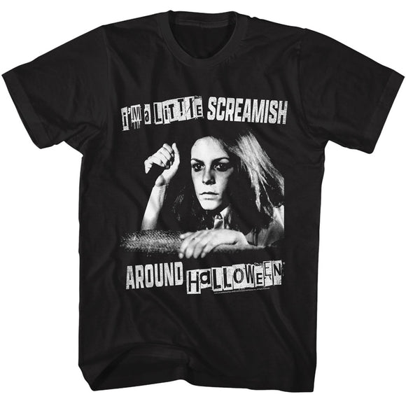 Halloween A Little Screamish Black Tall T-shirt