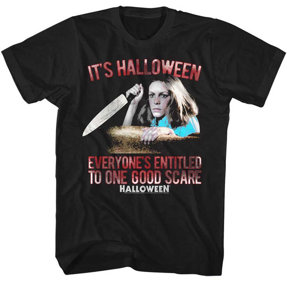 Halloween Tall T-Shirt One Good Scare Black Tee - Yoga Clothing for You