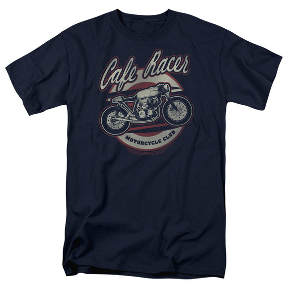 Honda Mens T-Shirt Cafe Racer Motorcycle Club Navy Tee - Yoga Clothing for You