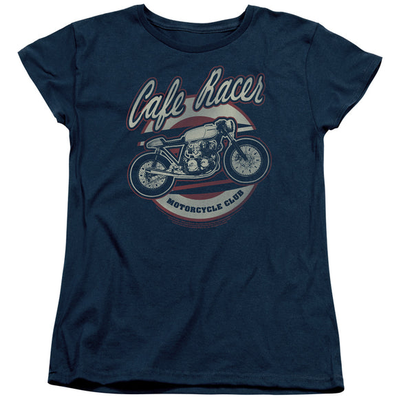 Honda Womens T-Shirt Cafe Racer Motorcycle Club Navy Tee - Yoga Clothing for You
