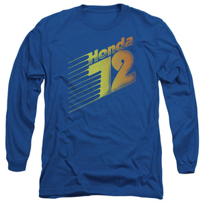 Honda Long Sleeve T-Shirt '72 Text Gradient Royal Tee - Yoga Clothing for You