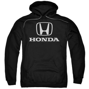 Honda Hoodie White Standard Logo Black Hoody - Yoga Clothing for You