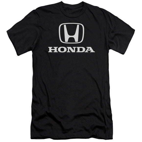 Honda Premium Canvas T-Shirt White Standard Logo Black Tee - Yoga Clothing for You