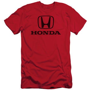 Honda Slim Fit T-Shirt Black Standard Logo Red Tee - Yoga Clothing for You