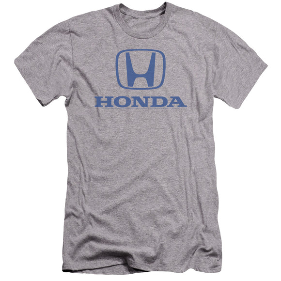 Honda Premium Canvas T-Shirt Blue Standard Logo Heather Tee - Yoga Clothing for You