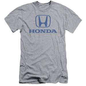 Honda Slim Fit T-Shirt Blue Standard Logo Heather Tee - Yoga Clothing for You