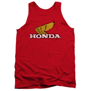Honda Tanktop Distressed Gold Wing Logo Red Tank - Yoga Clothing for You