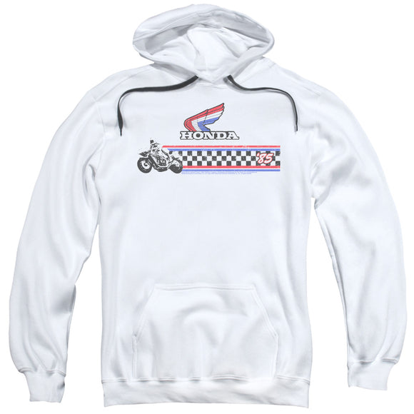 Honda Hoodie '85 Classic Red White Blue Logo White Hoody - Yoga Clothing for You