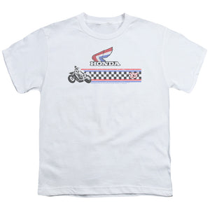 Honda Kids T-Shirt '85 Classic Red White Blue Logo White Tee - Yoga Clothing for You