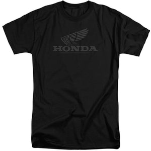 Honda Tall T-Shirt Distressed Vintage Grey Wing Black Tee - Yoga Clothing for You