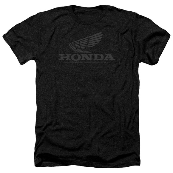 Honda Heather T-Shirt Distressed Vintage Grey Wing Black Tee - Yoga Clothing for You