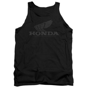 Honda Tanktop Distressed Vintage Grey Wing Black Tank - Yoga Clothing for You