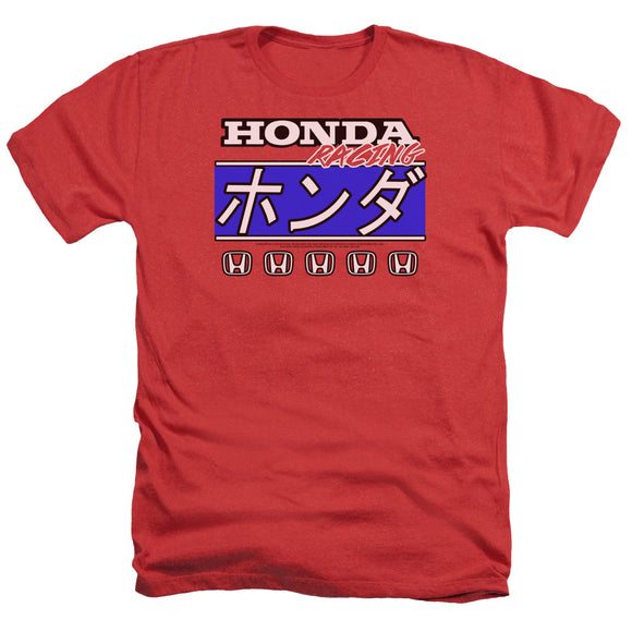 Honda Racing Heather T-Shirt Kanji Text JDM Red Tee - Yoga Clothing for You