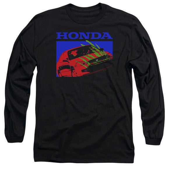 Honda Long Sleeve T-Shirt Bold Civic Coupe Black Tee - Yoga Clothing for You