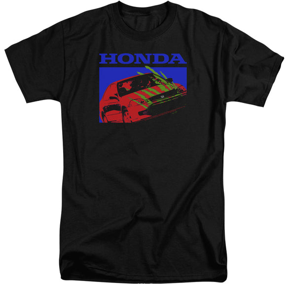 Honda Tall T-Shirt Bold Civic Coupe Black Tee - Yoga Clothing for You