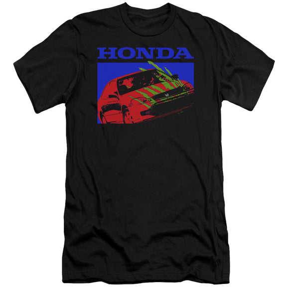 Honda Premium Canvas T-Shirt Bold Civic Coupe Black Tee - Yoga Clothing for You