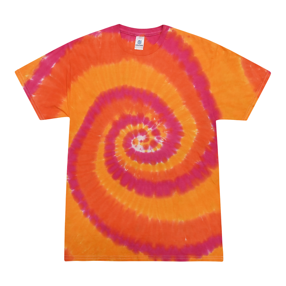 Tie Dye Multi Color Spiral Swirl Classic Fit Crewneck Short Sleeve T-shirt for Mens Women Adult T-shirt, Hypnotize - Yoga Clothing for You